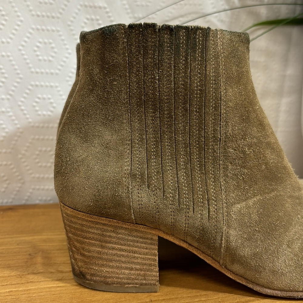 Vince Haider Suede Leather Ankle Boot Bootie - Picture 5 of 11